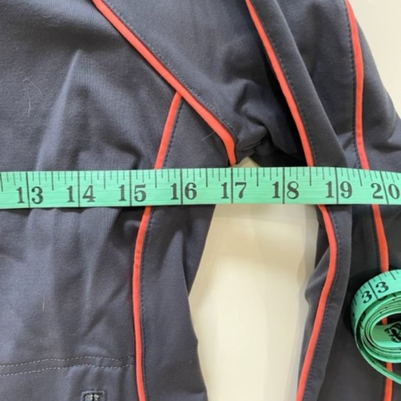 JOE FRESH Athletic Spandex Jacket ~ Dark Gray with Coral Piping ~ Size Small - Picture 11 of 15